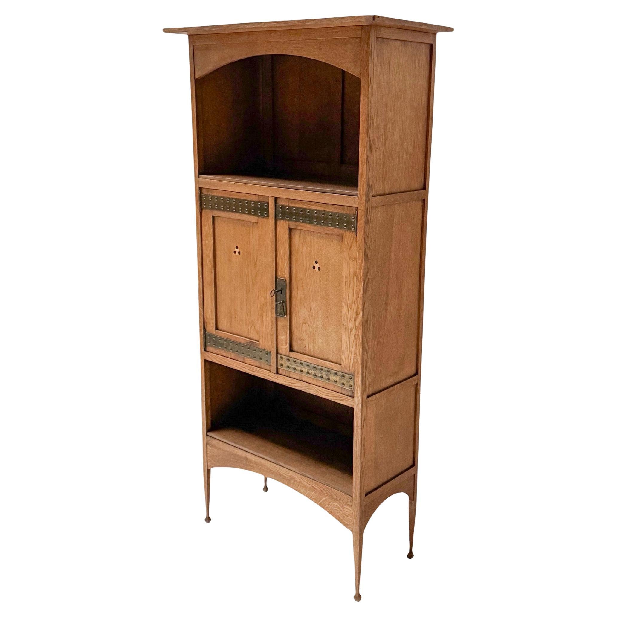 Vienna Secession Oak Bookcase Austria, 1900s For Sale