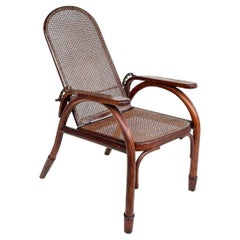 Morris-Stuhl #6392, Wiener Secession Otto Prutscher Thonet, Österreich, verstellbar