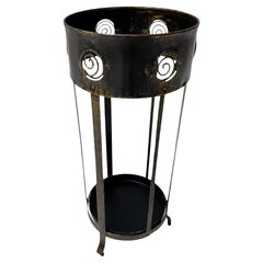 Vienna Secession Patinated Metal Umbrella Stand, 1900s