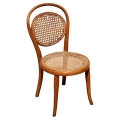 Vienna Secession style Bent Oak & Cane Bistro Children's Chair by Thonet No.015