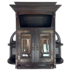 Antique Vienna secession wall cabinet