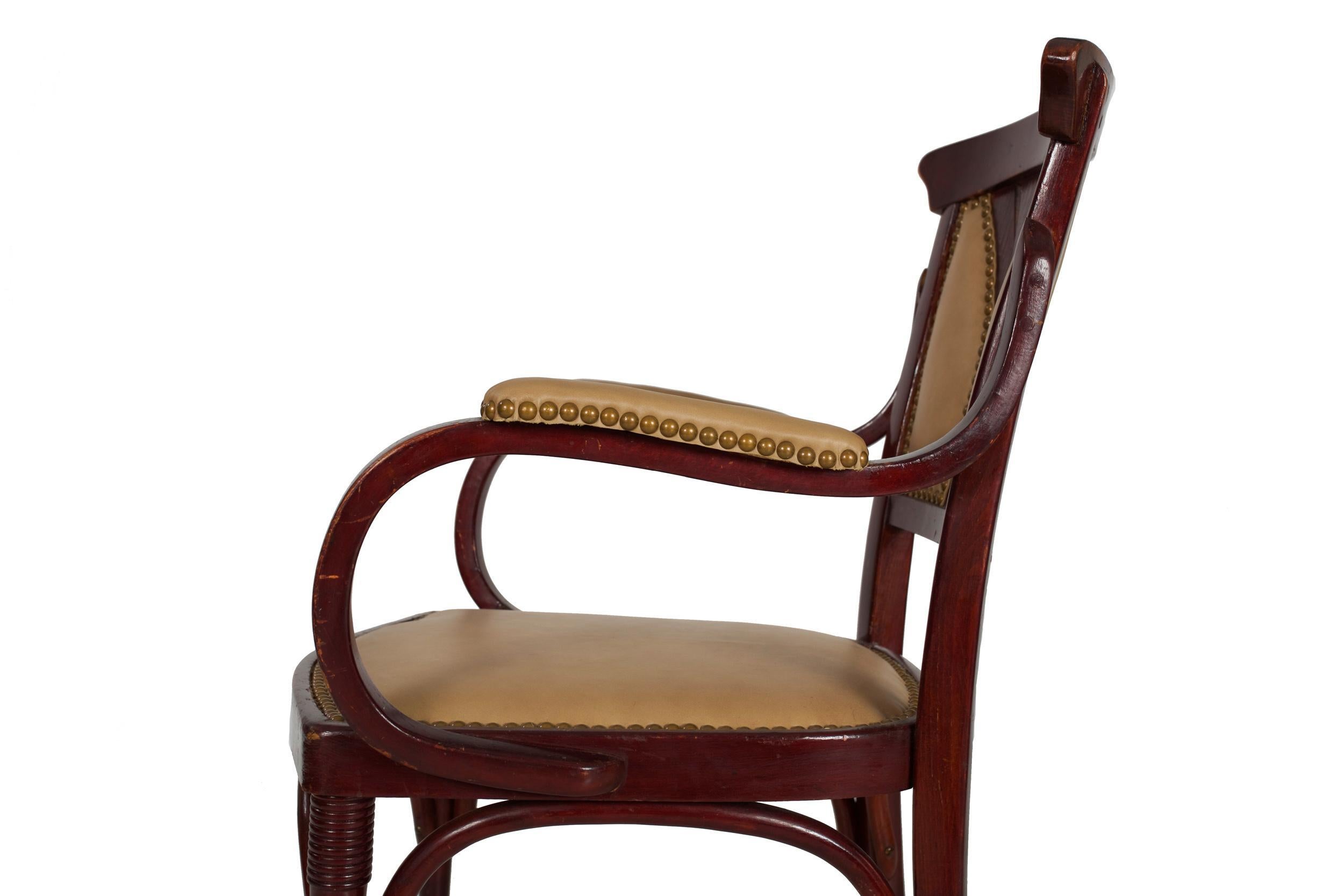 Vienna Secessionist Bentwood Arm Chair by Jacob & Josef Kohn For Sale 8