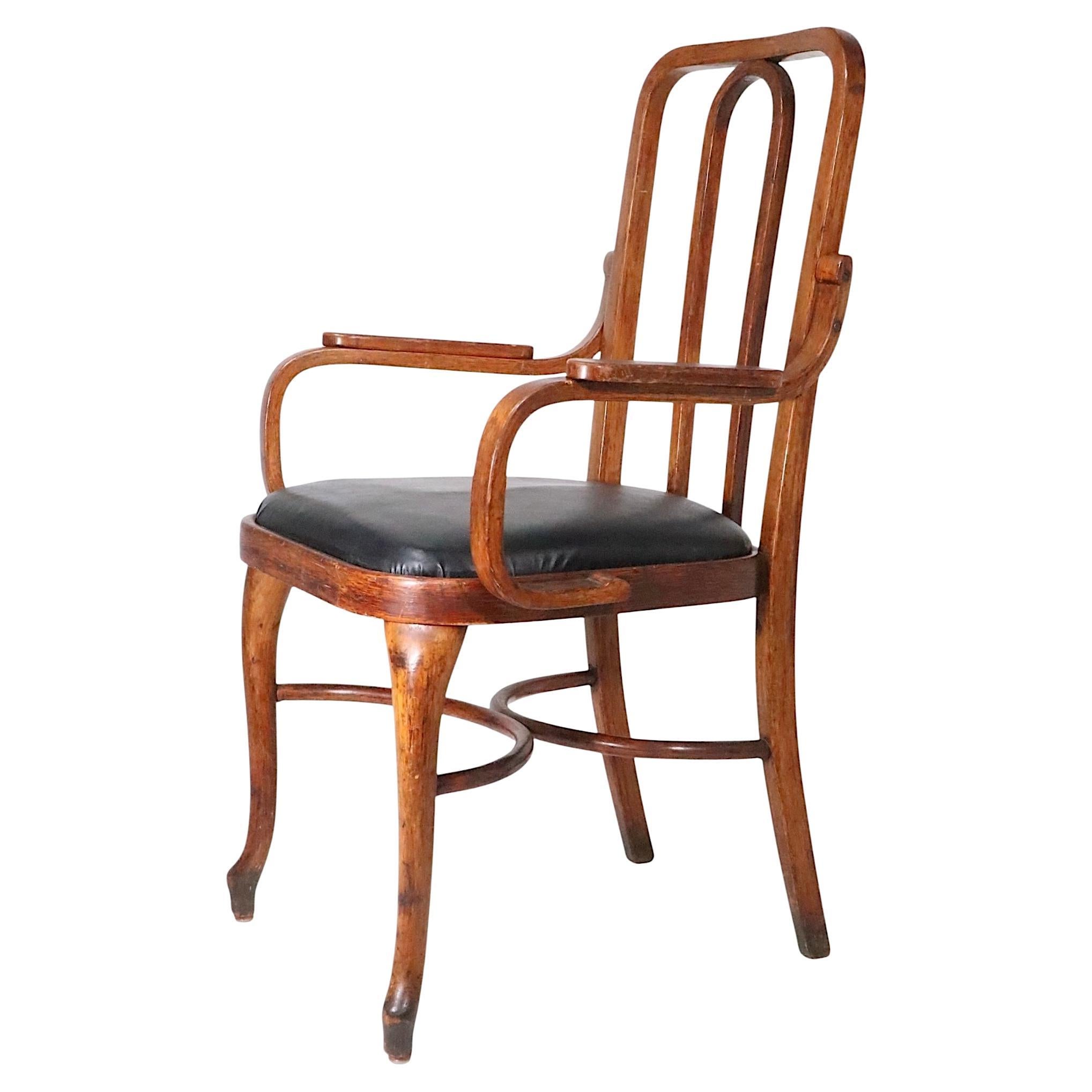 Bugholzsessel von Thonet für Josef Hoffman, Wien, Secessionismus, ca. 1920er Jahre