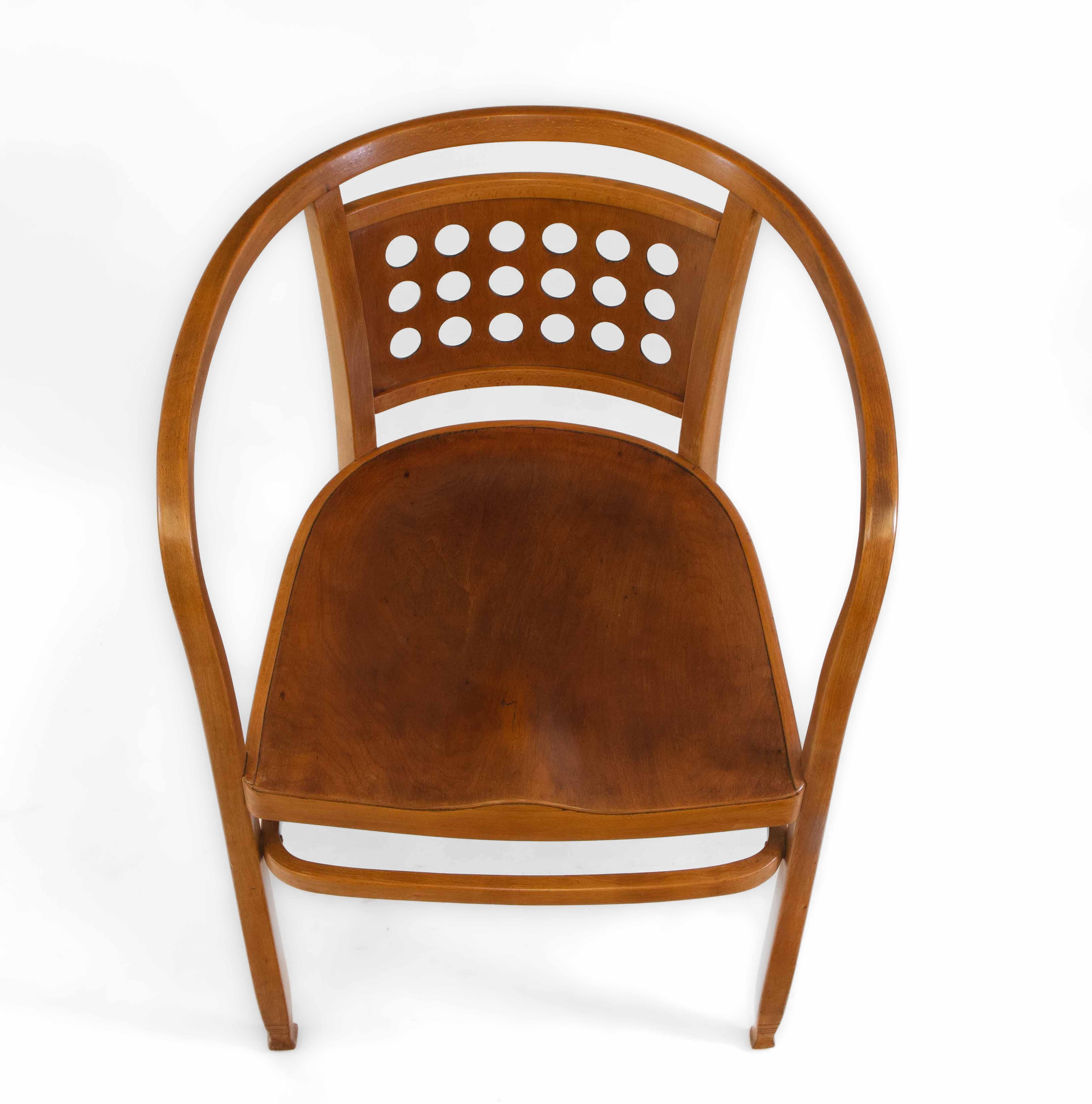 Vienna Secessionist Bentwood Armchair Designed By Otto Wagner In Good Condition In Norwich, GB