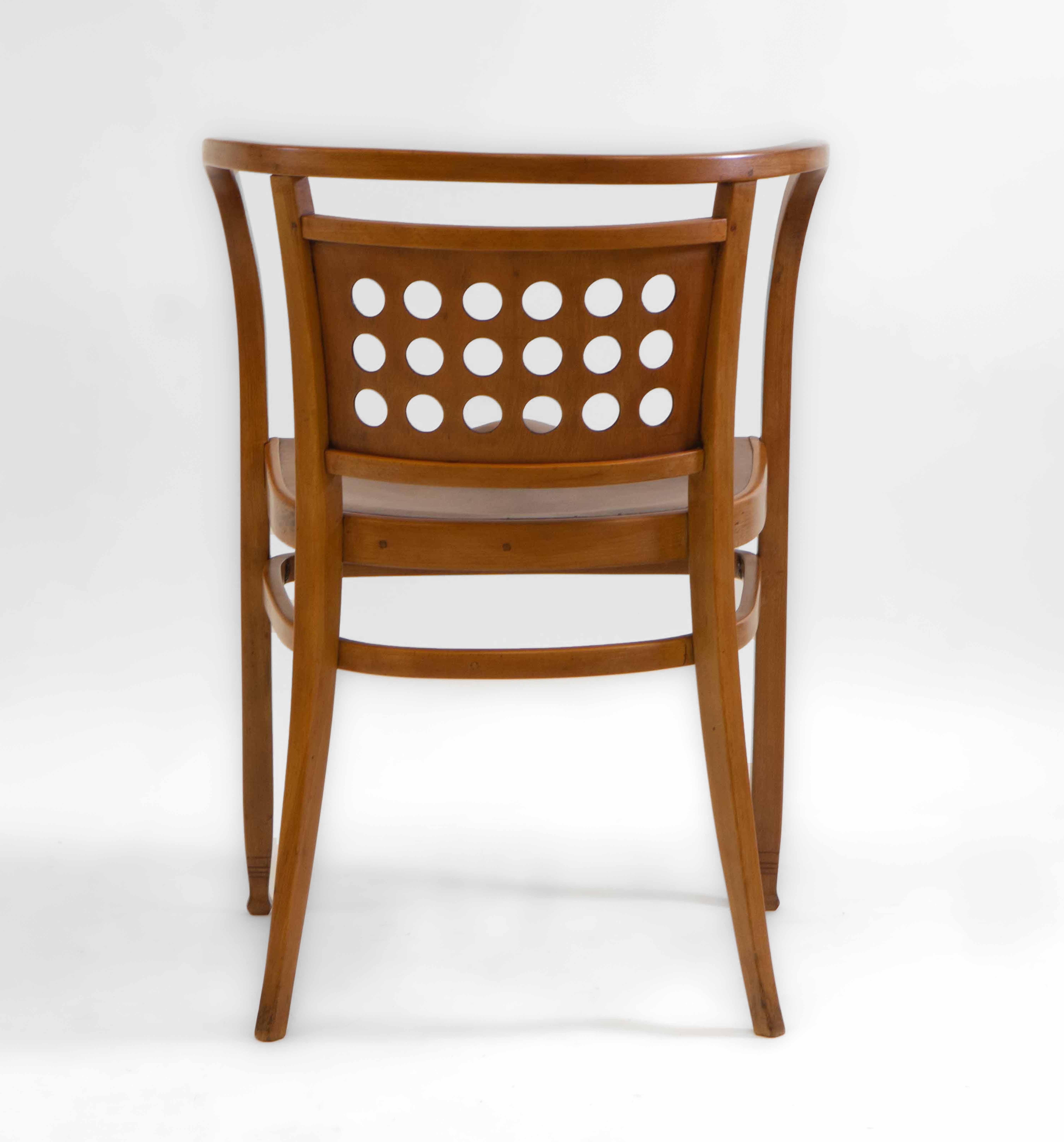 Beech Vienna Secessionist Bentwood Armchair Designed By Otto Wagner
