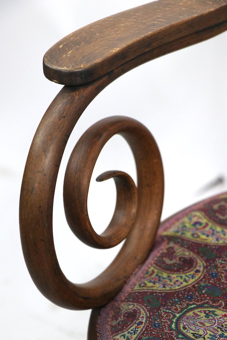 19th Century Vienna Secessionist Bentwood Bench by J J Kohn