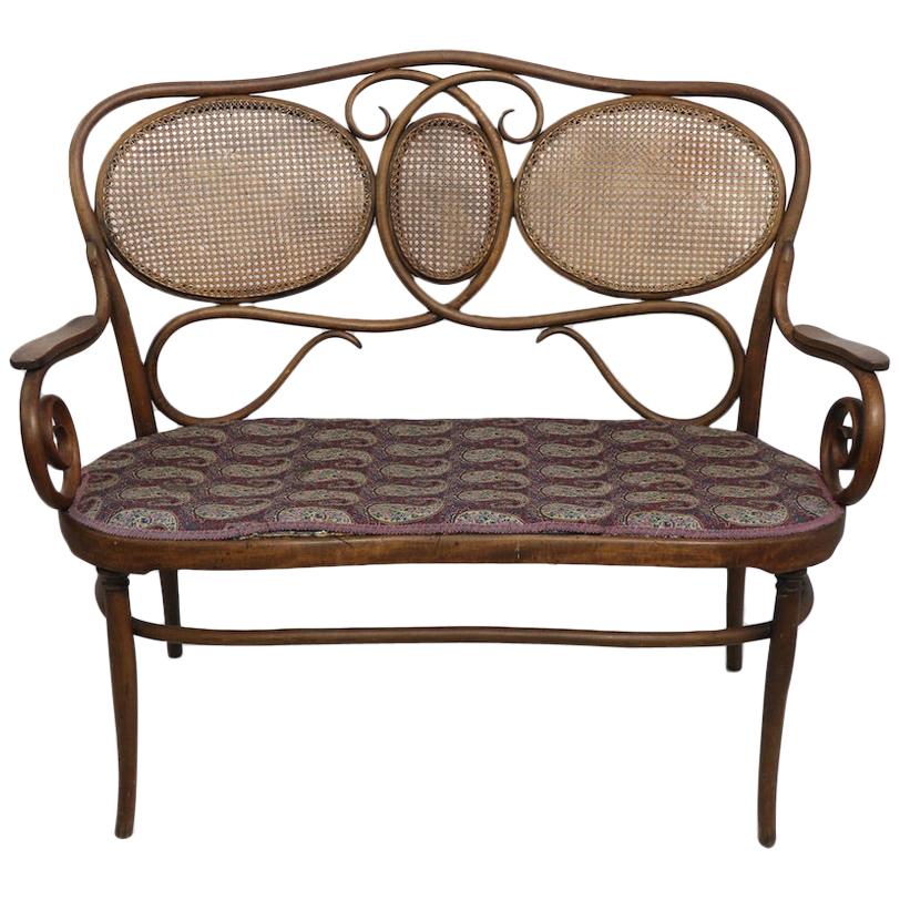 Vienna Secessionist Bentwood Bench by J J Kohn