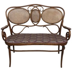 Banc en bois courbé de style sécessionniste viennois par J J Kohn