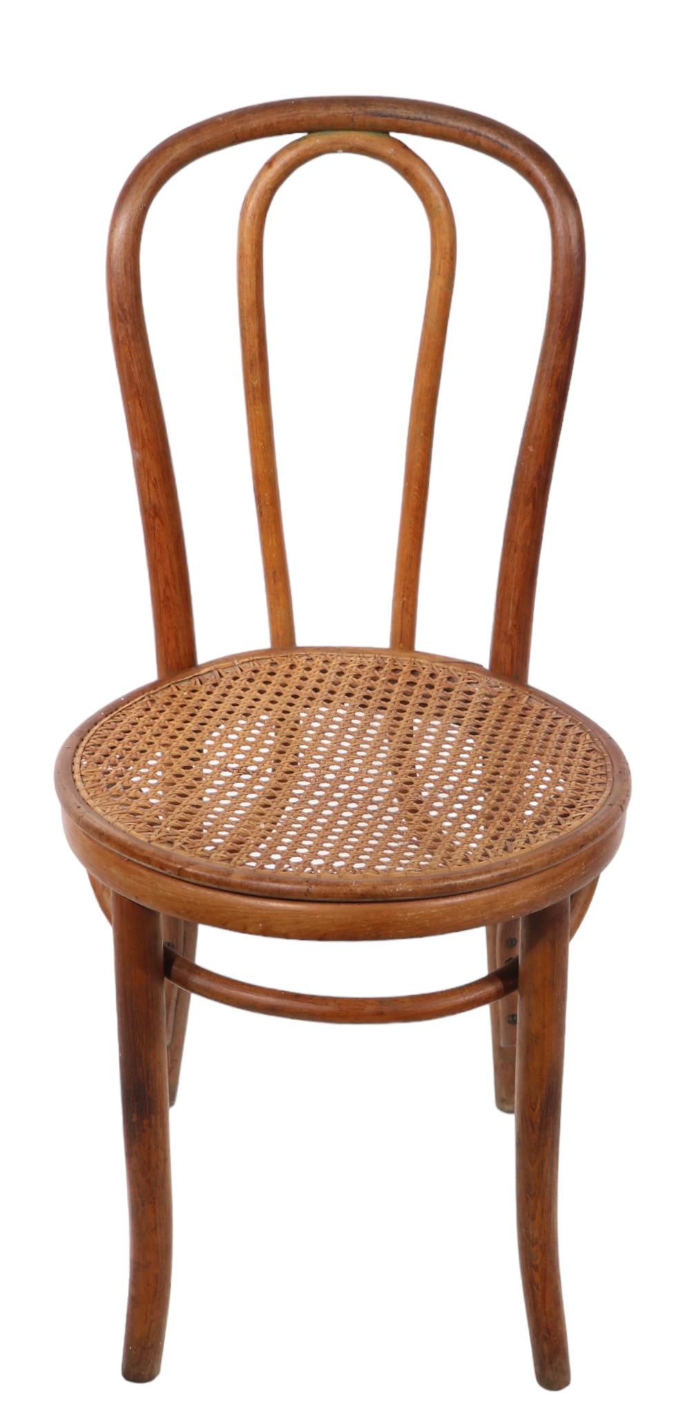 Czech Vienna Secessionist Bentwood Chair by Kohn Mundus  For Sale