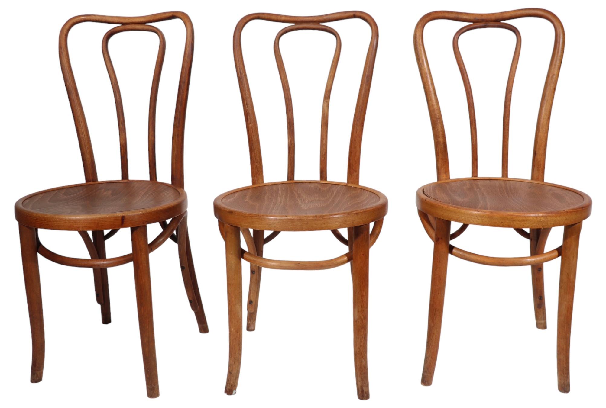 Polish Vienna Secessionist Bentwood Chairs att. to Thonet  Made in Poland 3 available 
