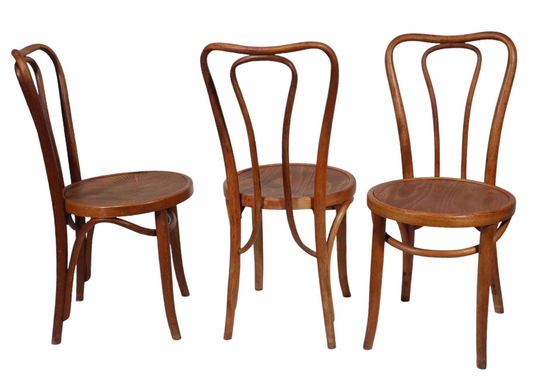Vienna Secessionist Bentwood Chairs att. to Thonet  Made in Poland 3 available  1
