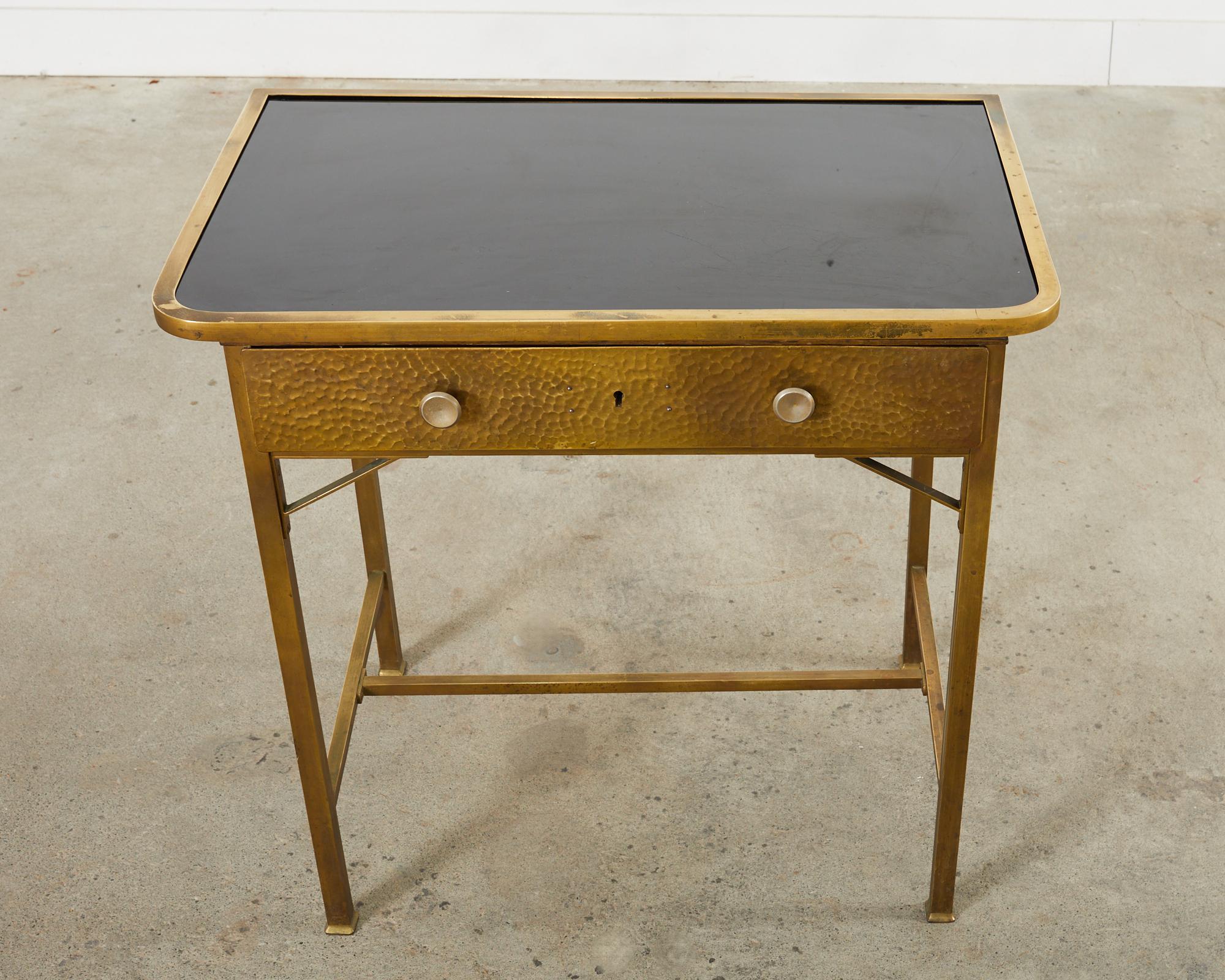 Vienna Secessionist Bronzed Metal Writing Table or Desk For Sale 6