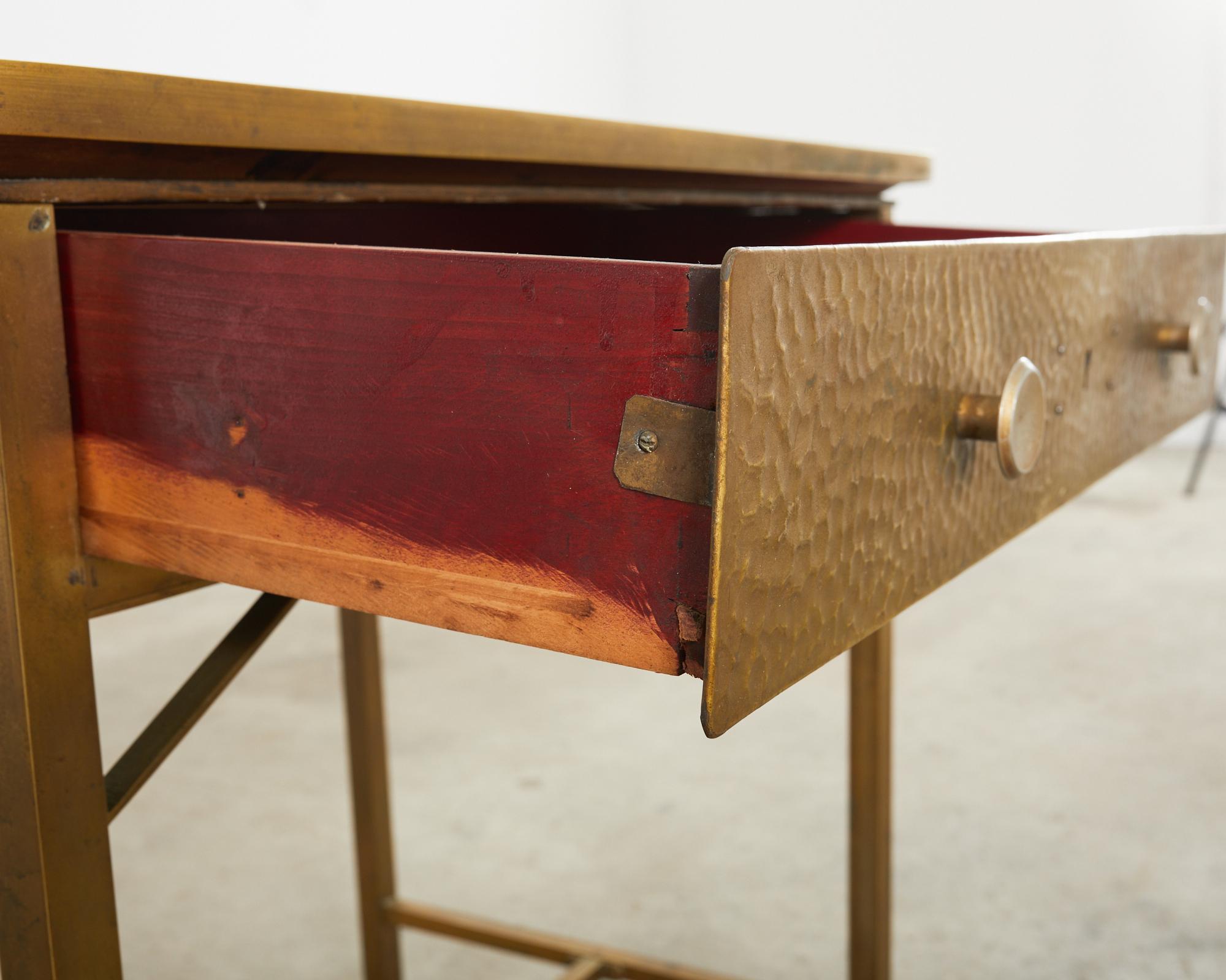 Vienna Secessionist Bronzed Metal Writing Table or Desk For Sale 9