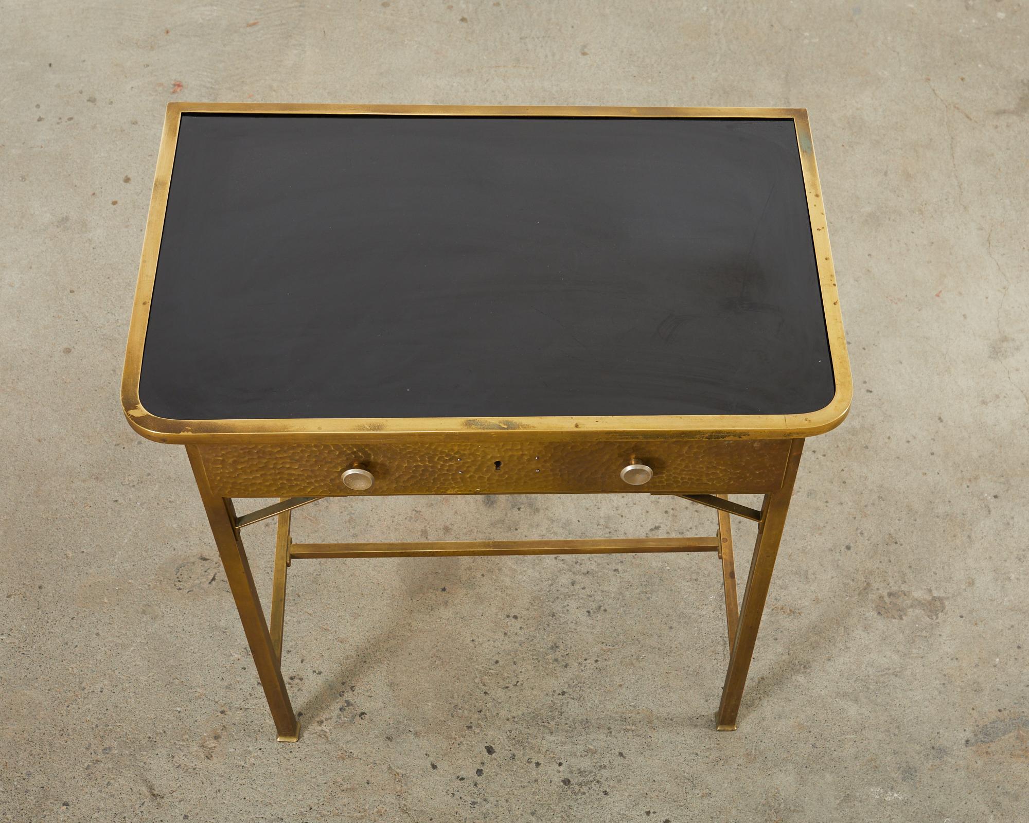 Vienna Secessionist Bronzed Metal Writing Table or Desk For Sale 11
