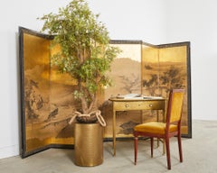 Vienna Secessionist Bronzed Metal Writing Table or Desk