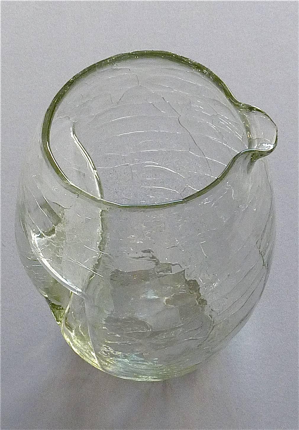 Vienna Secessionist Crystal Glass Vase Pitcher Koloman Moser Loetz Art Nouveau 5