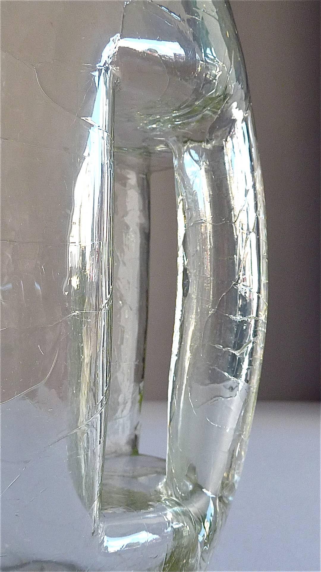 Early 20th Century Vienna Secessionist Crystal Glass Vase Pitcher Koloman Moser Loetz Art Nouveau
