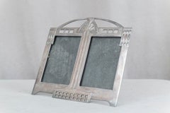 Vienna Secessionist Silvered Double Picture Frame, ca. 1910