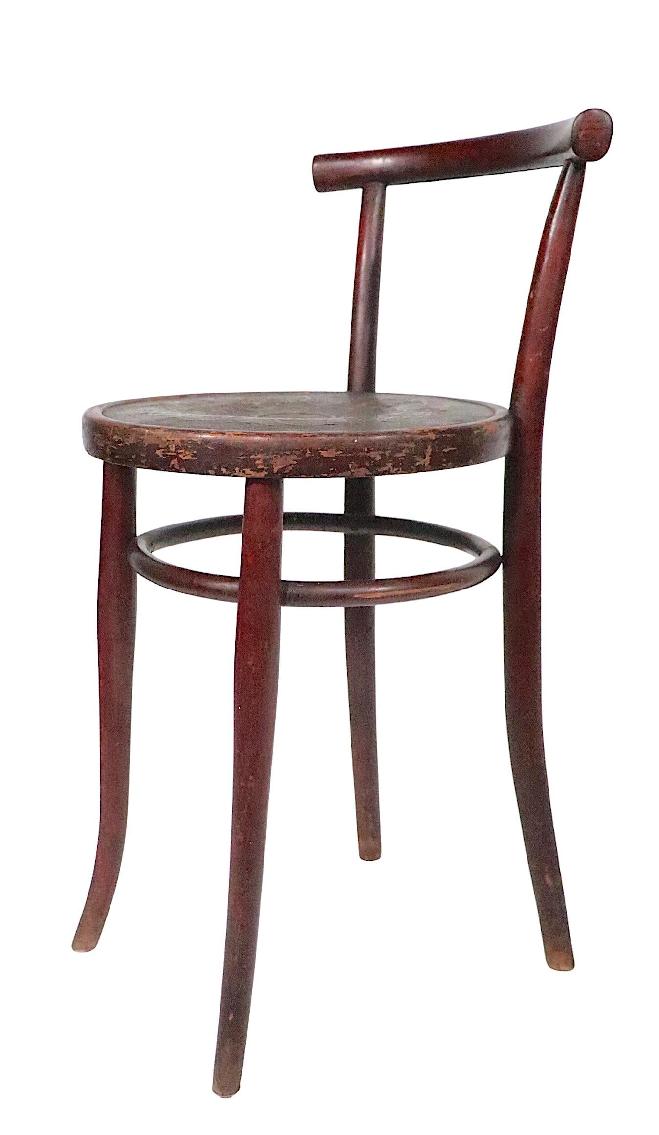 Vienna Secessionist Thonet Bentwood Stool  In Good Condition In New York, NY