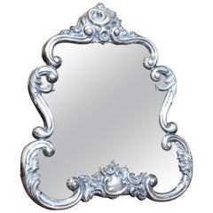 Vienna Silver Vanity Mirror, Hallmarked, 1855