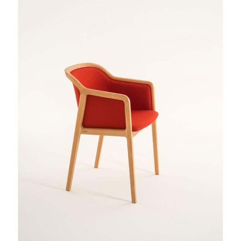 Vienna soft little armchair, Chili by Colé Italia with Emmanuel Gallina
Dimensions: H 78, W 53, D 50 cm
Materials: Natural beechwood little armchair with upholstered seat and back (Cat C)

Also Available: Vienna Chair, Vienna Little Armchair, &