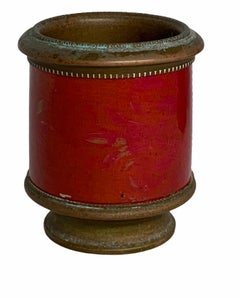 Vienna Style Metal Mounted Hand Painted Porcelain Cachepot Vase