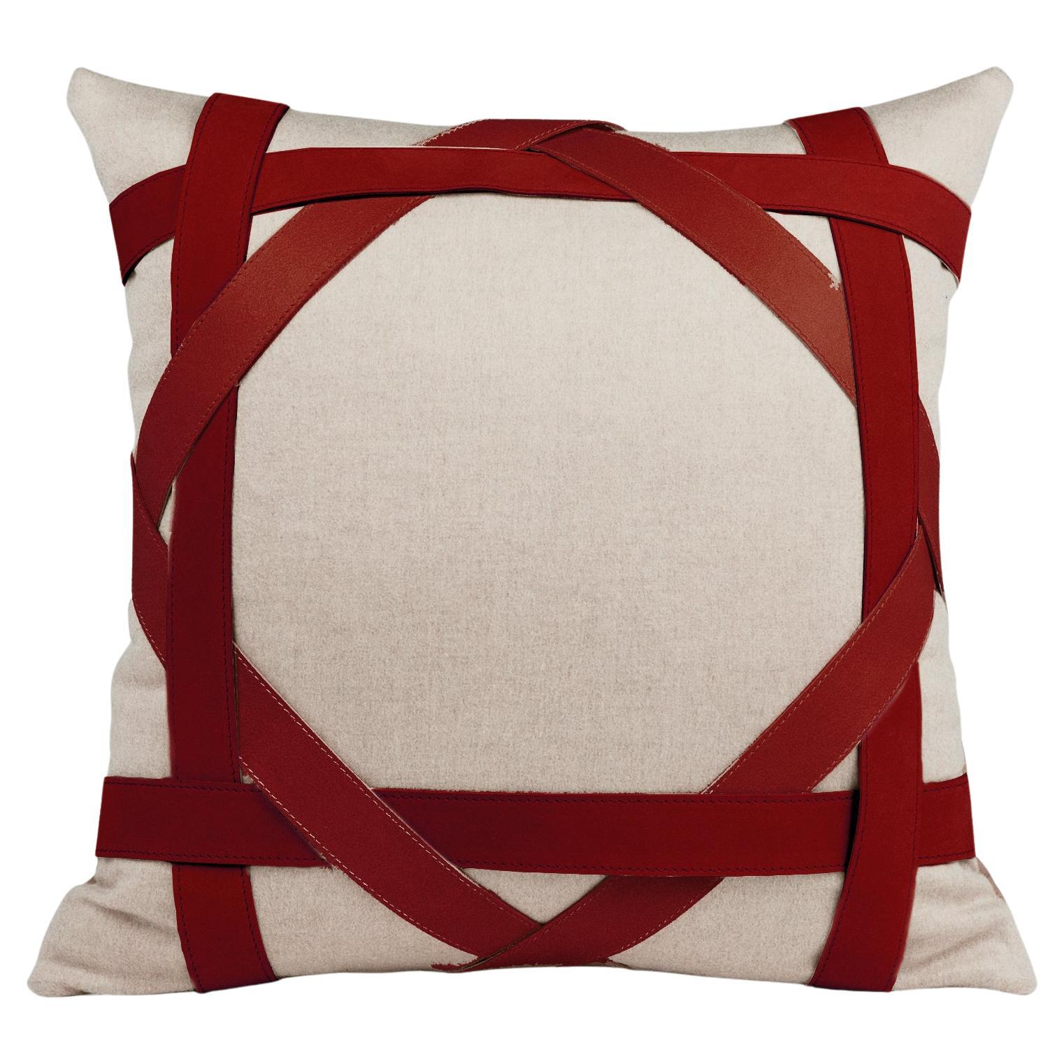 VIENNED - Coussin en cachemire - Rouge rouille