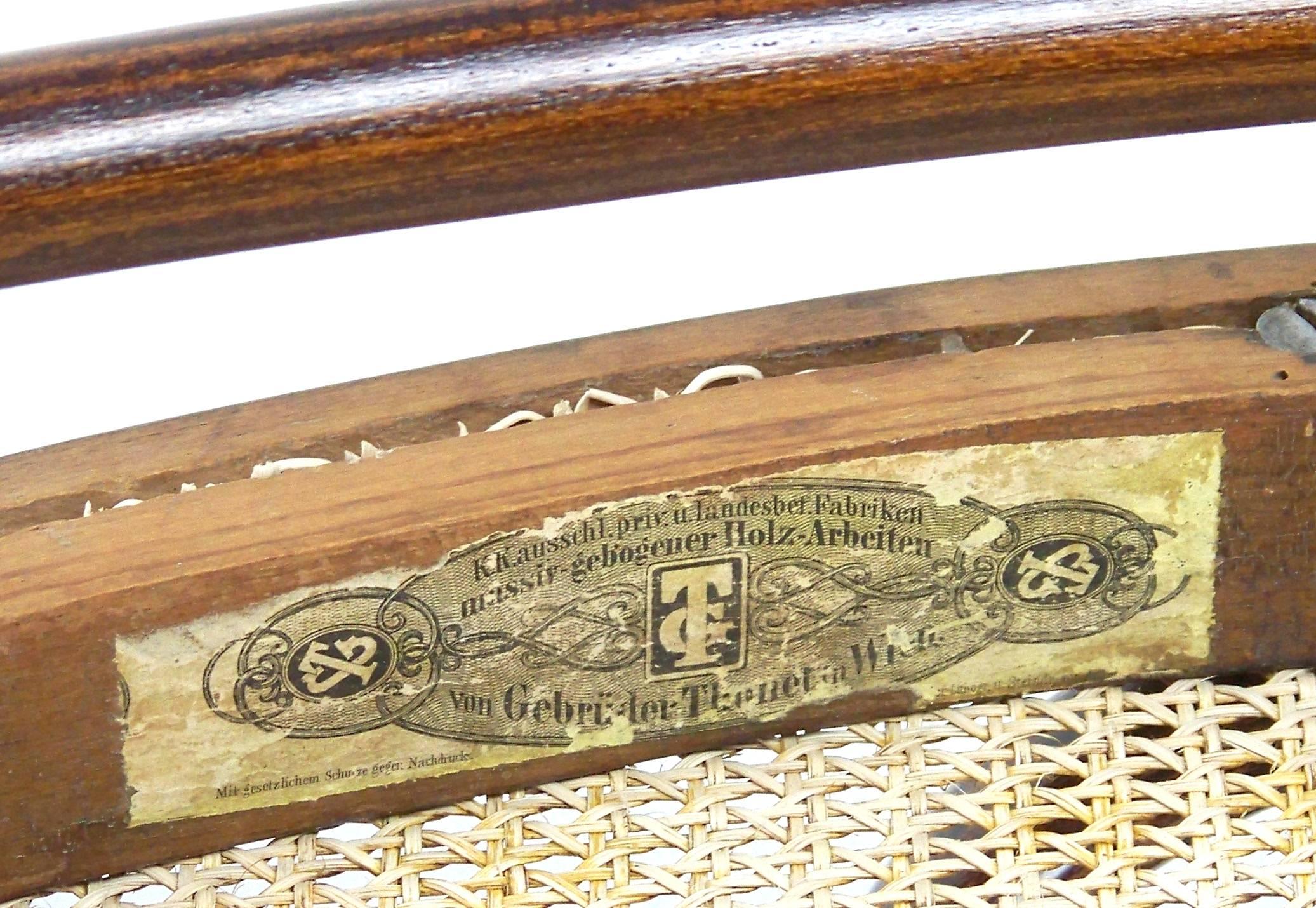 Wiener Sessel Thonet Nr. 3, frühe Form, um 1860 (Art nouveau) im Angebot