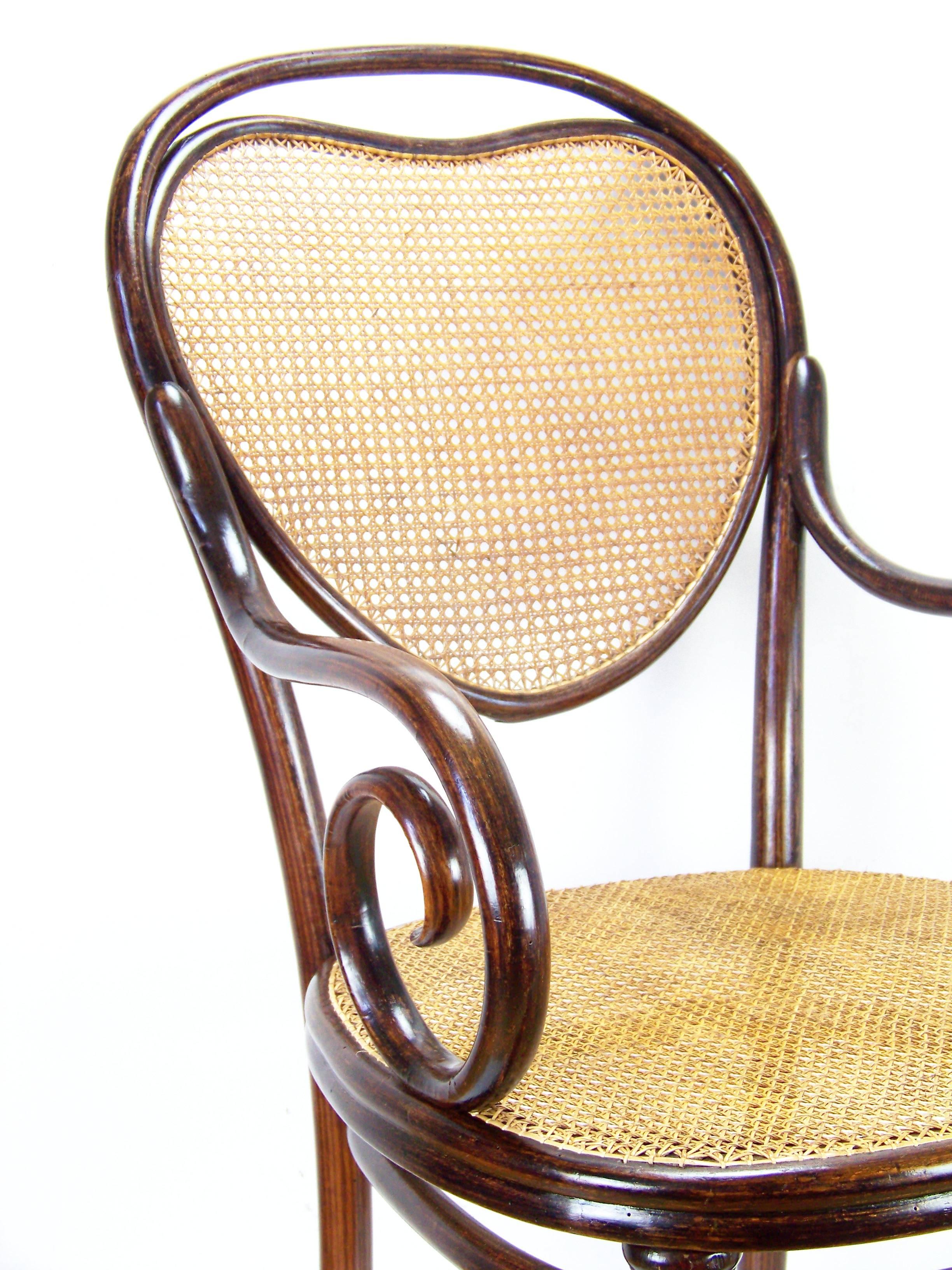 Wiener Sessel Thonet Nr. 3, frühe Form, um 1860 (19. Jahrhundert) im Angebot