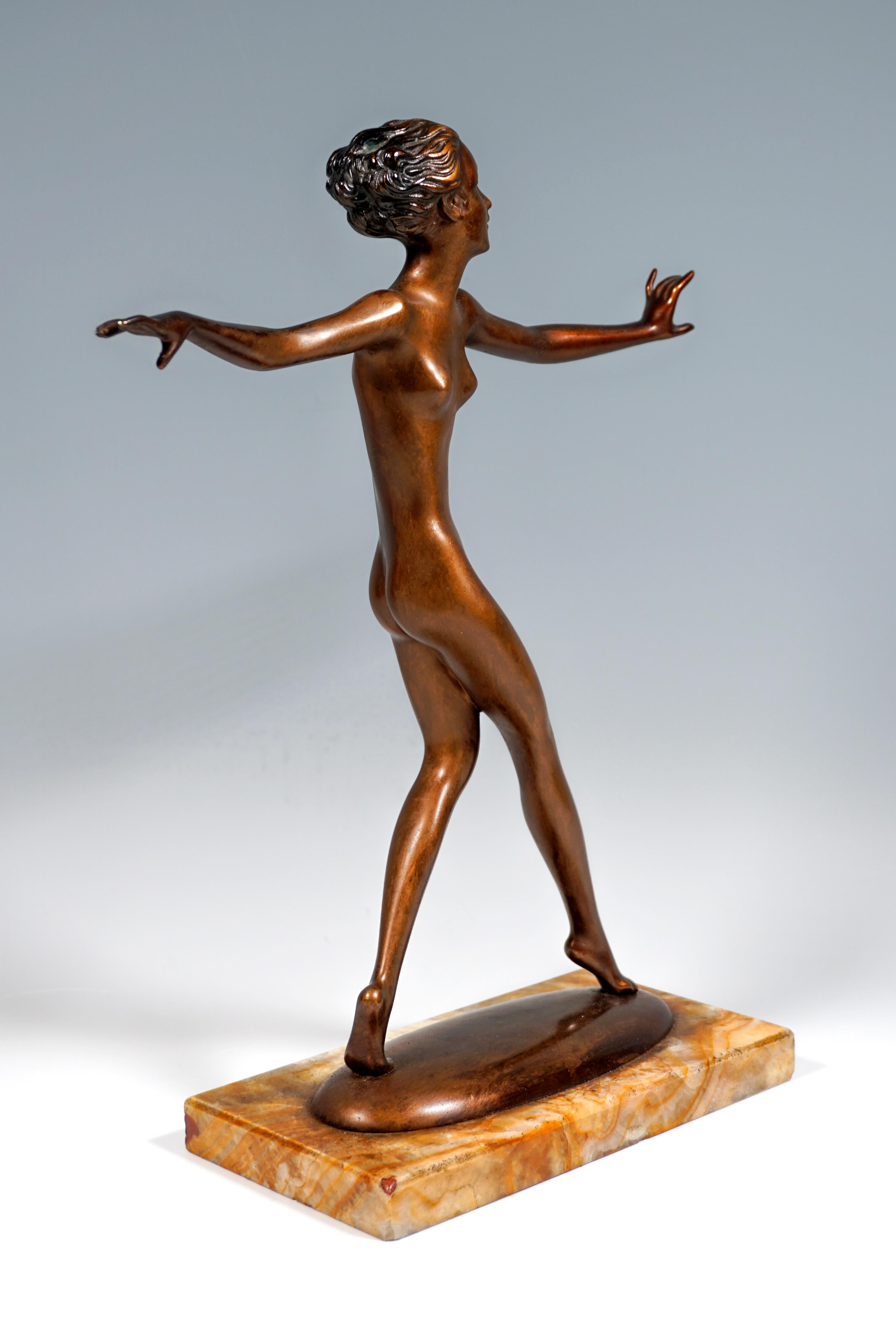 Wiener Bronze-Tänzer im Art-déco-Stil von Josef Lorenzl, um 1915/1920 (Art déco)