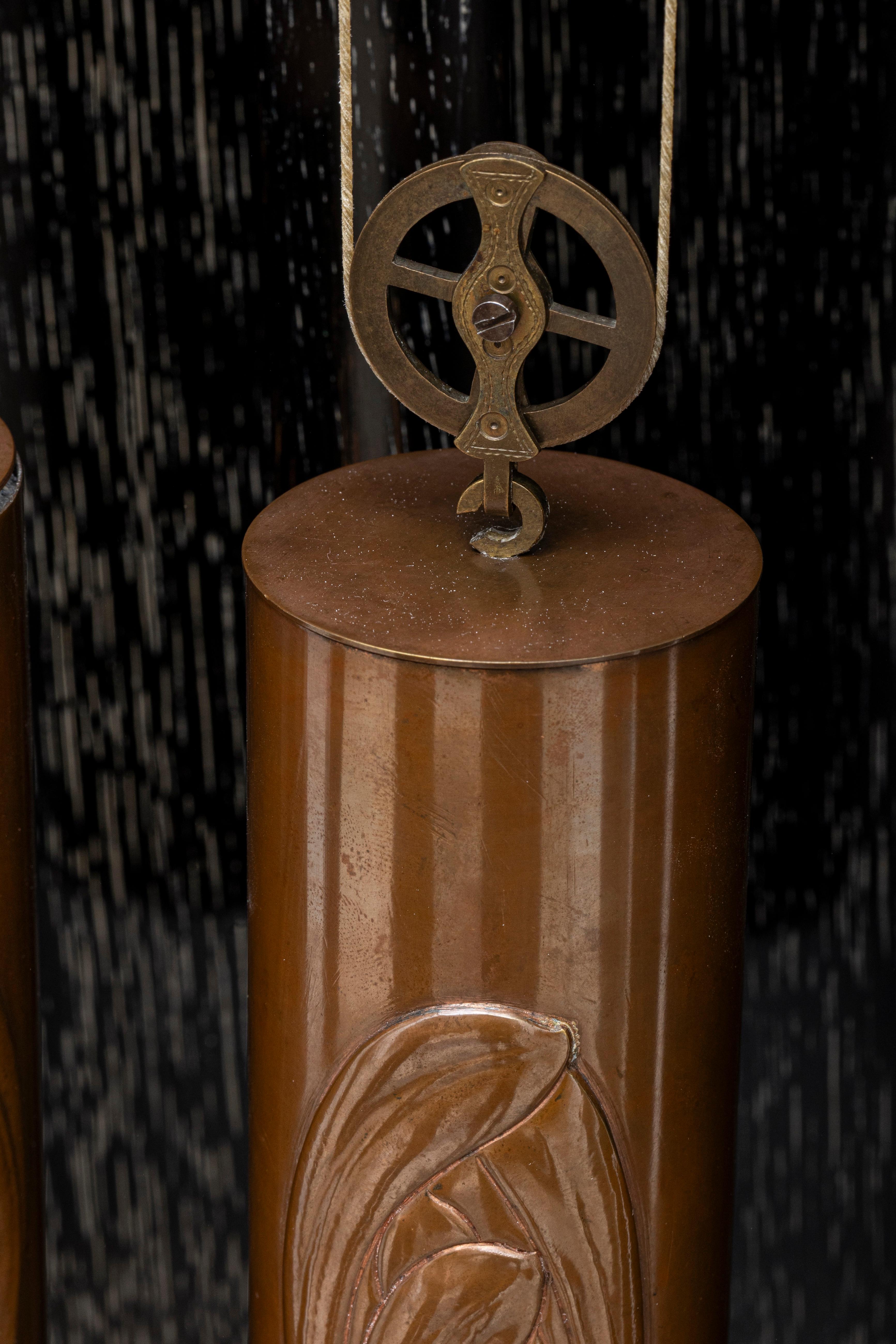 Viennese Art Nouveau grandfather clock Georg Klimt Michael Niedermoser ca. 1900 For Sale 7