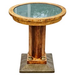 Table viennoise de style sécessionniste en érable piqué, Autriche, années 1900