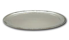 Viennese Art Nouveau Oval Silver Platter Schwarz & Steiner, 1922