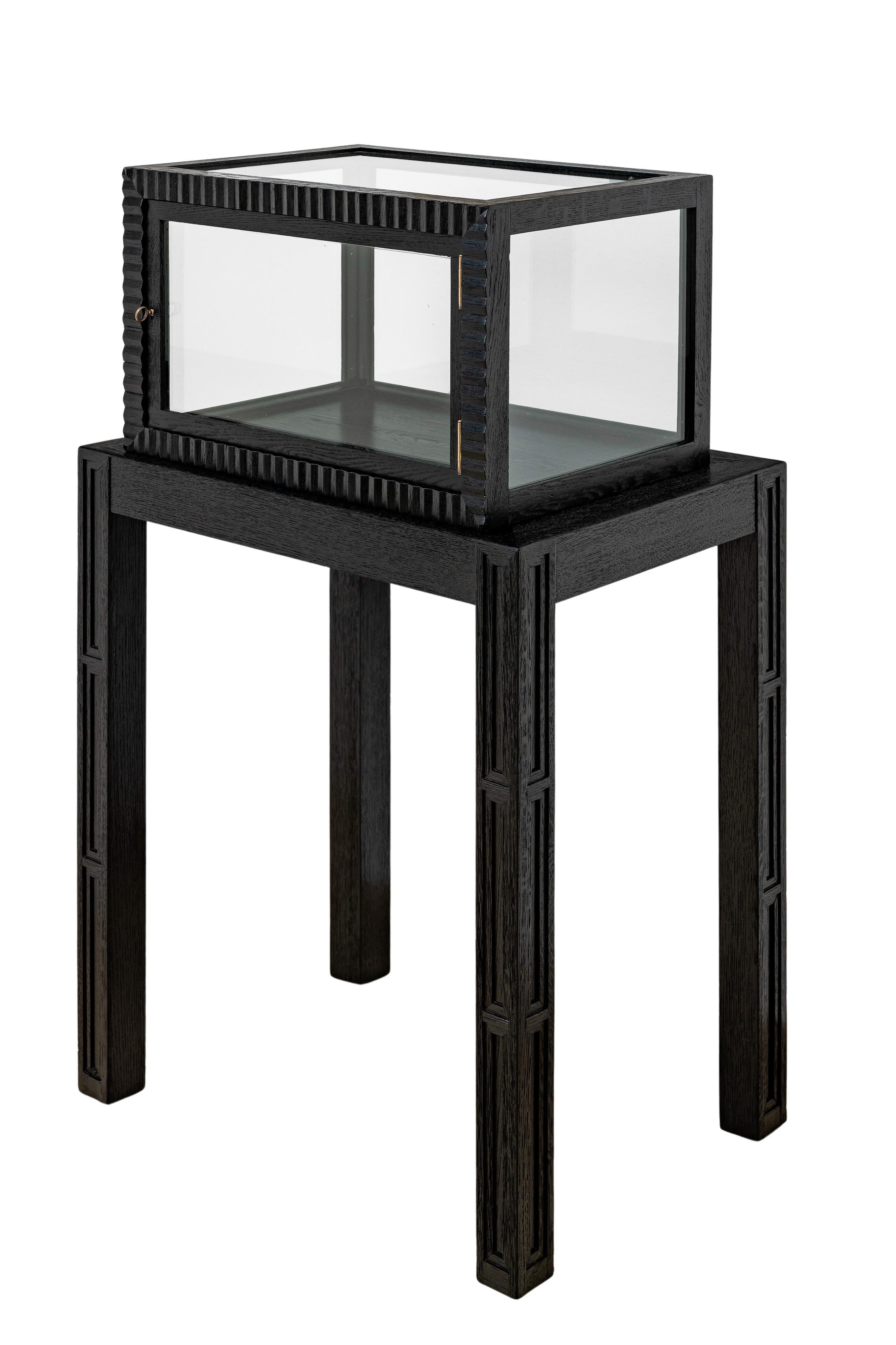 Early 20th Century Viennese Art Nouveau showcase table Hans Bolek August Ungethüm 1913 For Sale