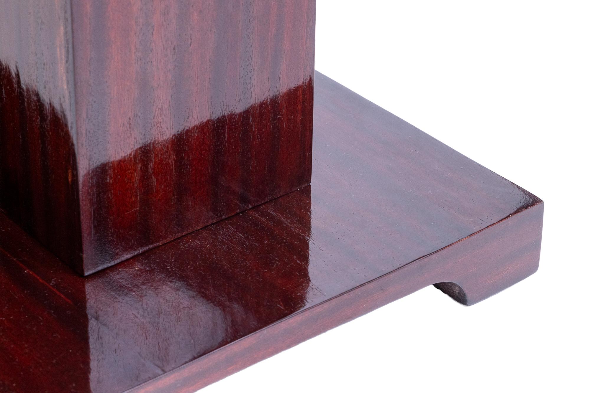 technique: spruce or beech, veneered with rosewood; polished brass

