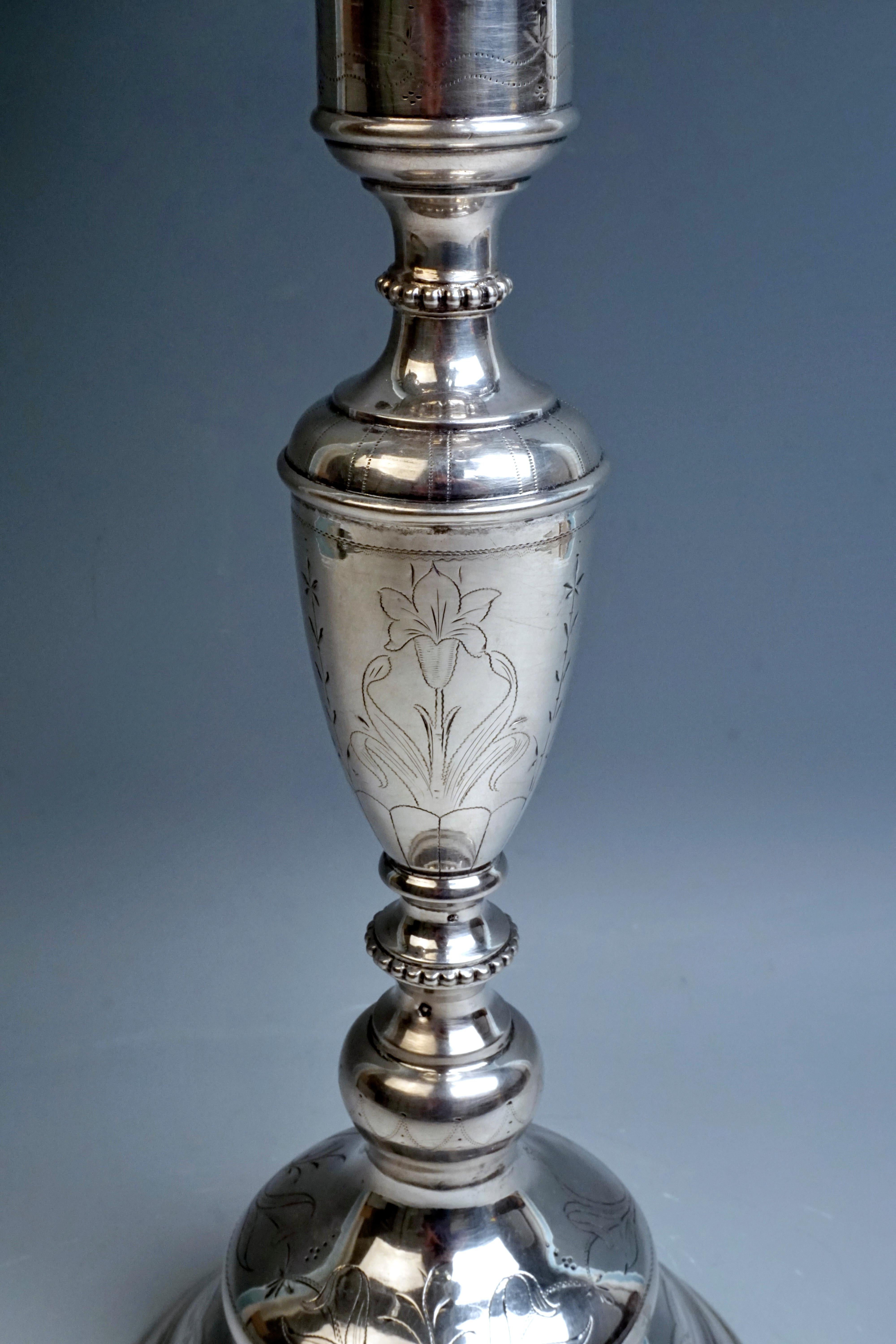 Inizio XX secolo Candelabro a 5 luci in argento Art Nouveau viennese di Josef Kurzweil, circa 1900 in vendita