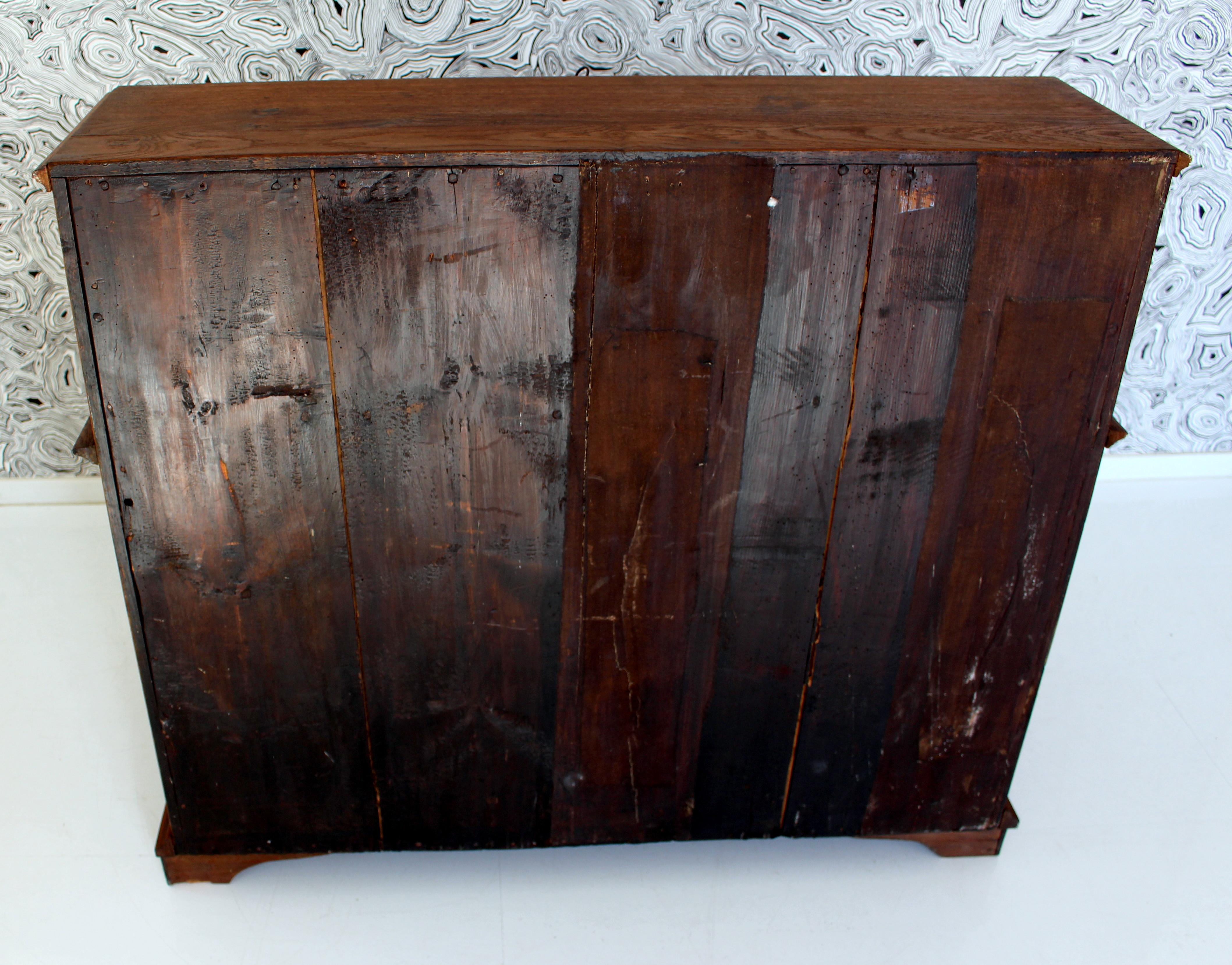 Viennese Baroque Secretary Slant Door Bureau ar 1860 Straight & Heavy Solid Oak For Sale 13