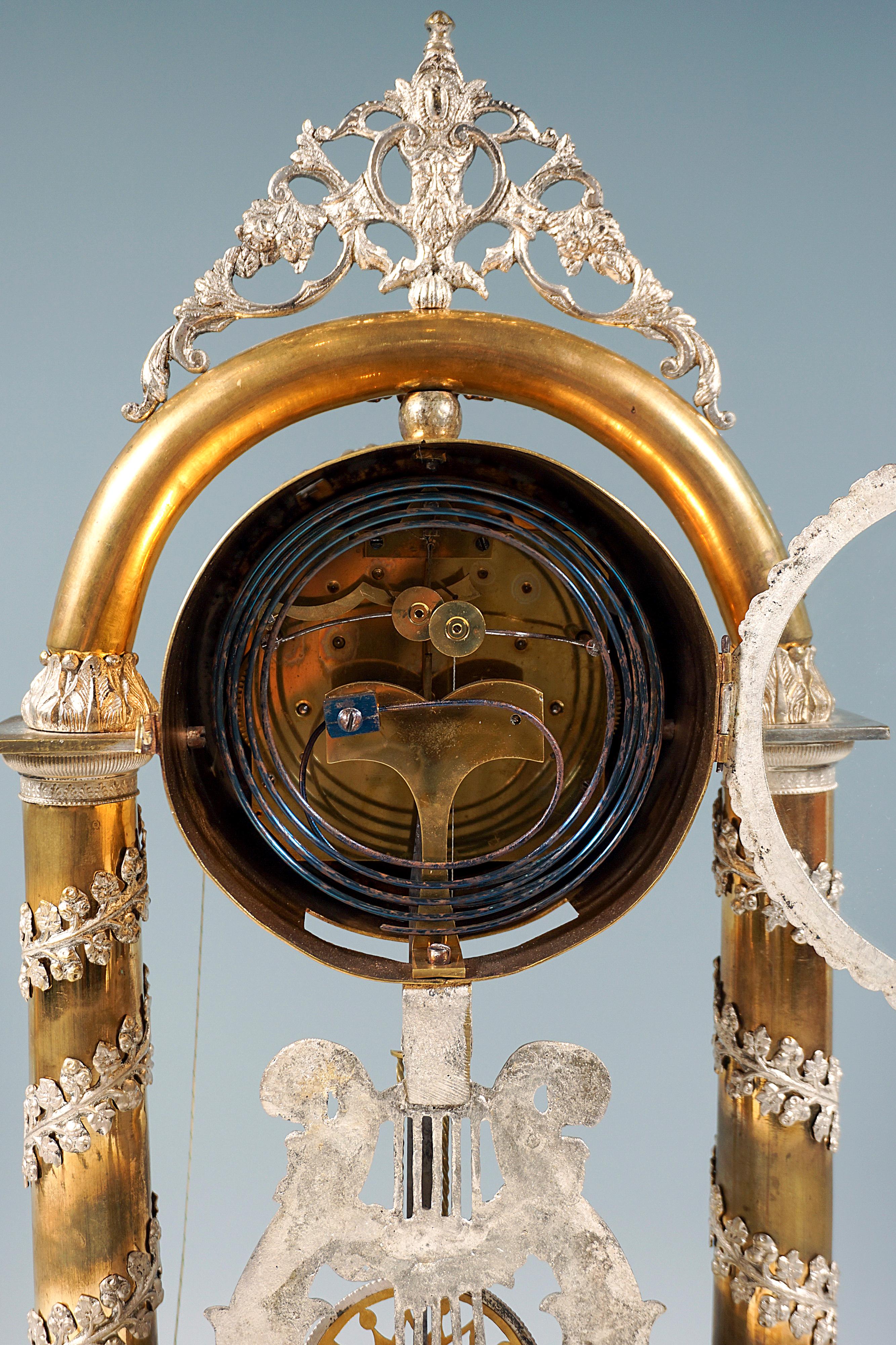 Viennese Biedermeier Anniversary Clock With Musical Movement, Boeck & Olbrich 1