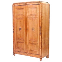 Viennese Biedermeier Maple Armoire