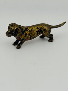 Viennese Bronze 1900 Dachshund Antique