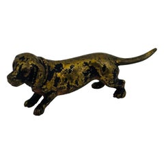 Viennese Bronze 1900 Dachshund Antique