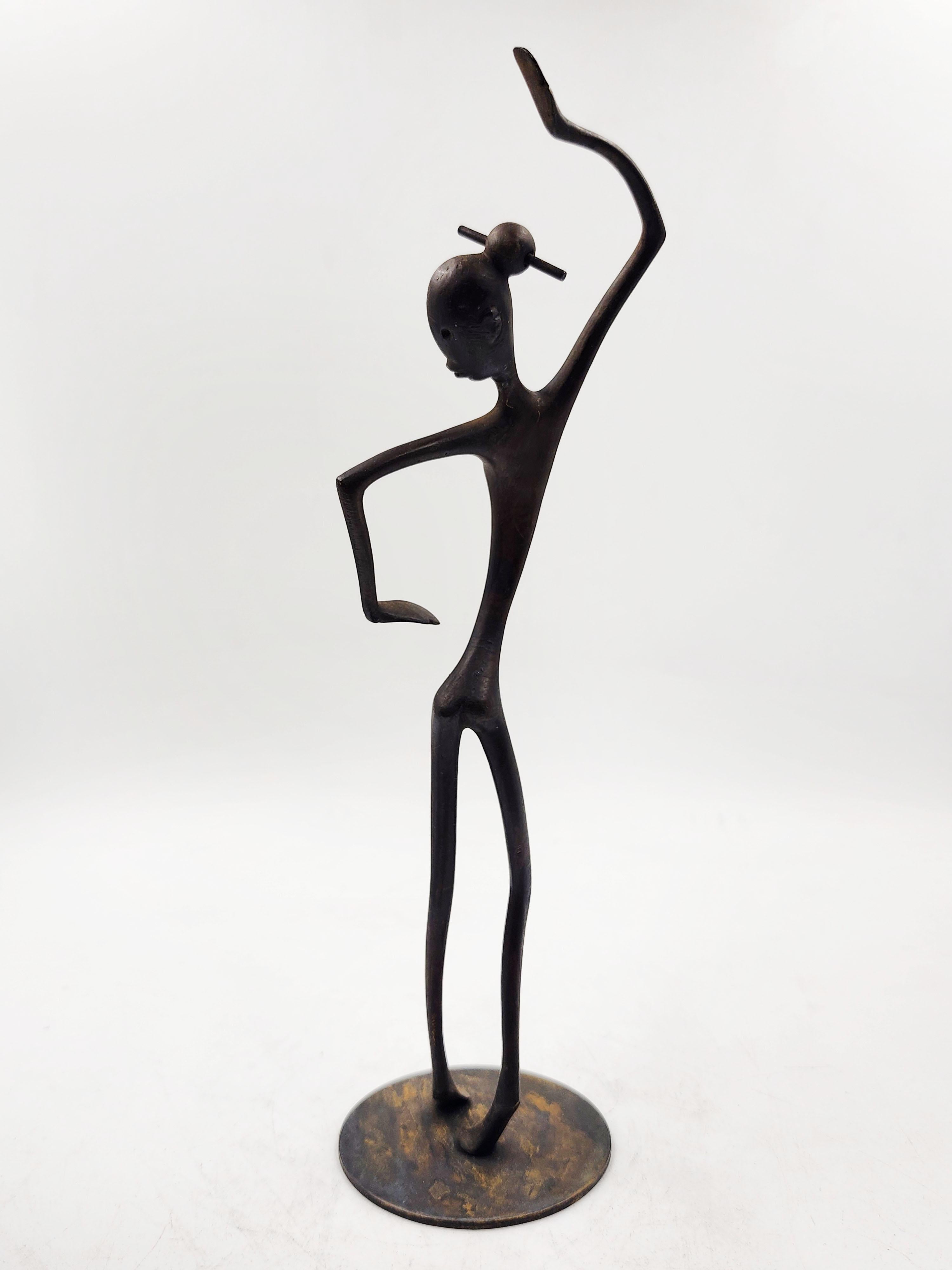 Mid-Century moderno Figura in bronzo viennese 