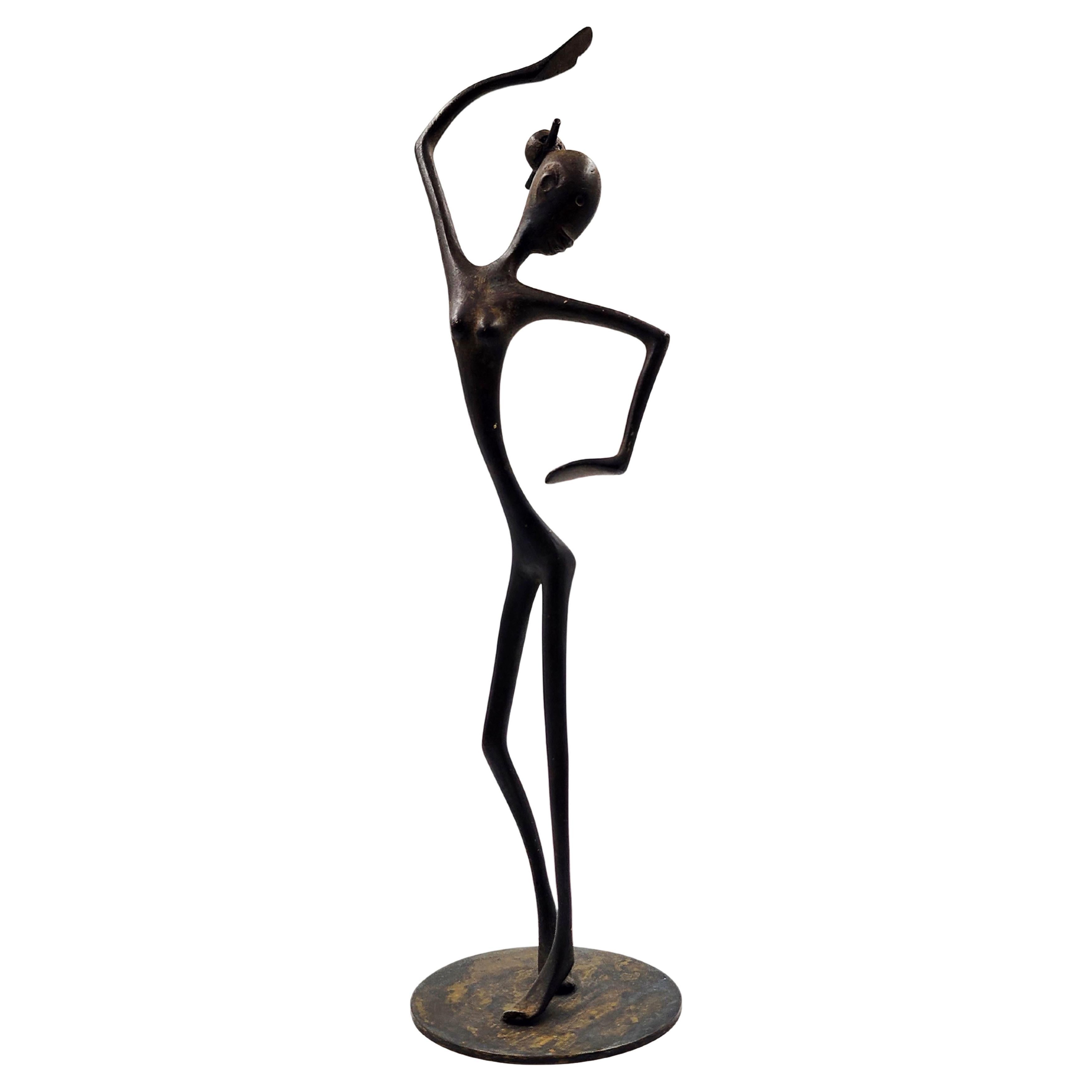 Viennese Bronze Figure "African Dancer" by Franz Hagenauer