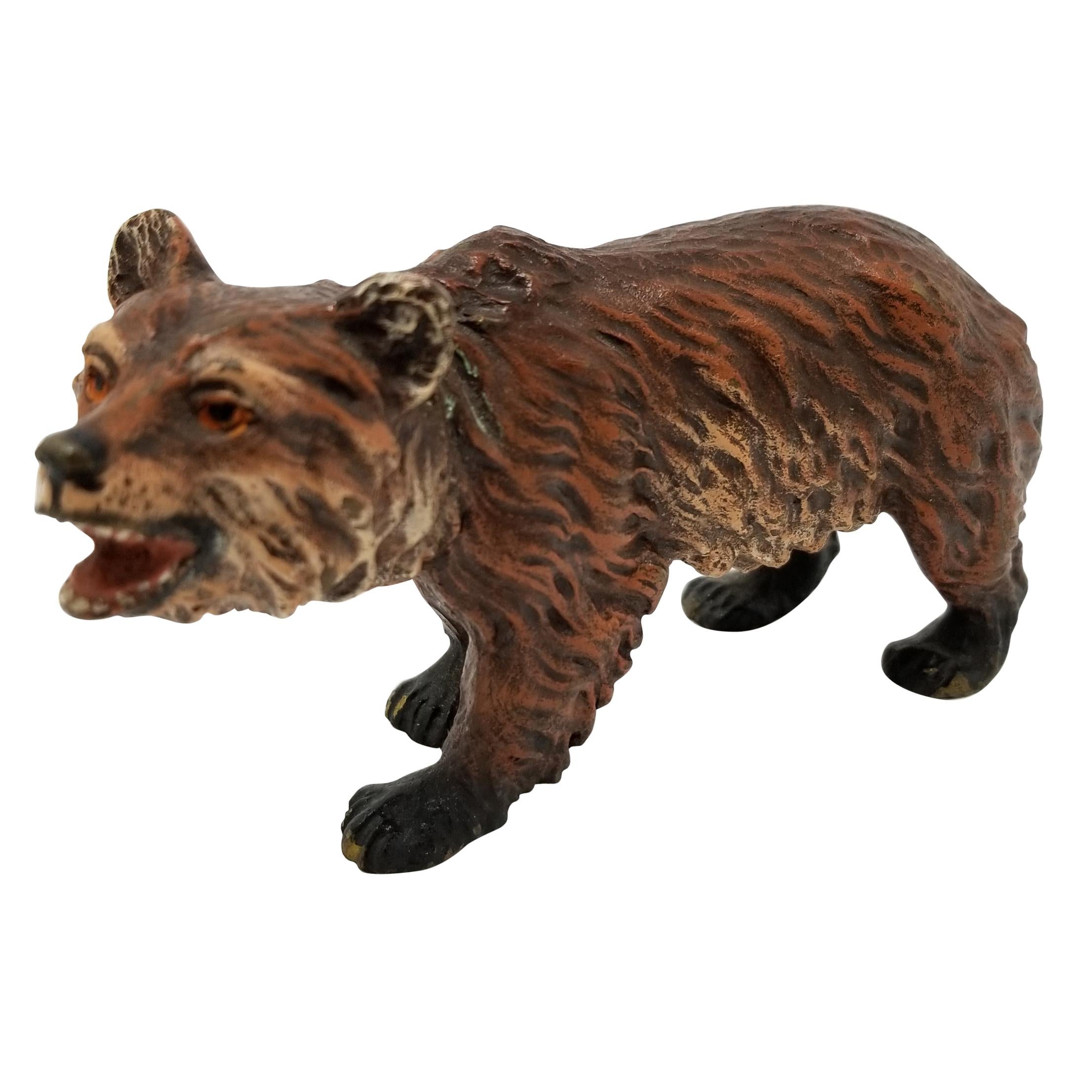 Figure d'ours viennoise en bronze, estampillée Autriche en vente