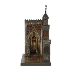 Viennese Bronze Orientalist Mosque Lamp by Anton Chotka