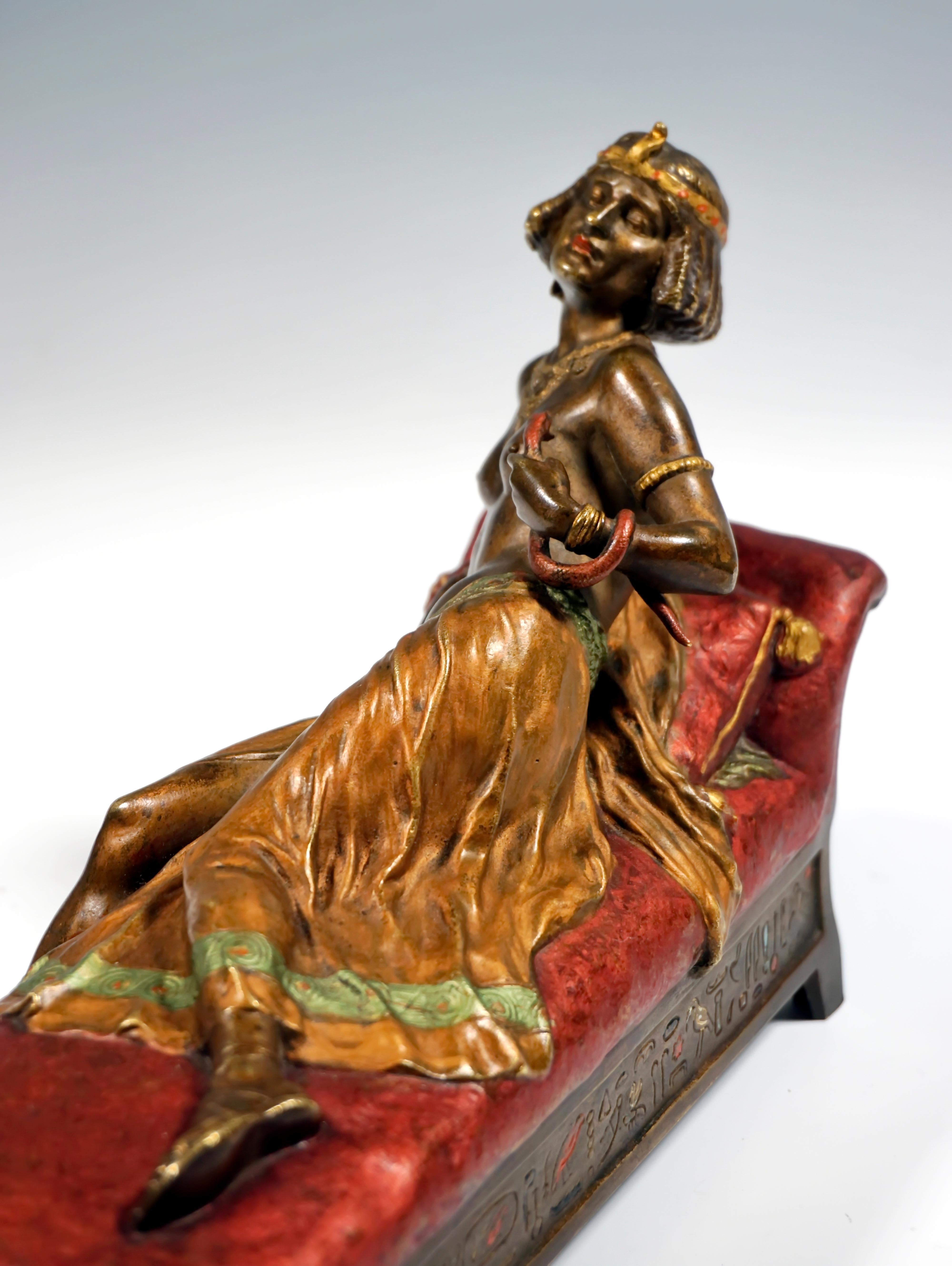 Other Viennese Bronze, 'Sacrifice Of Cleopatra' by Bergmann, Around 1920 For Sale