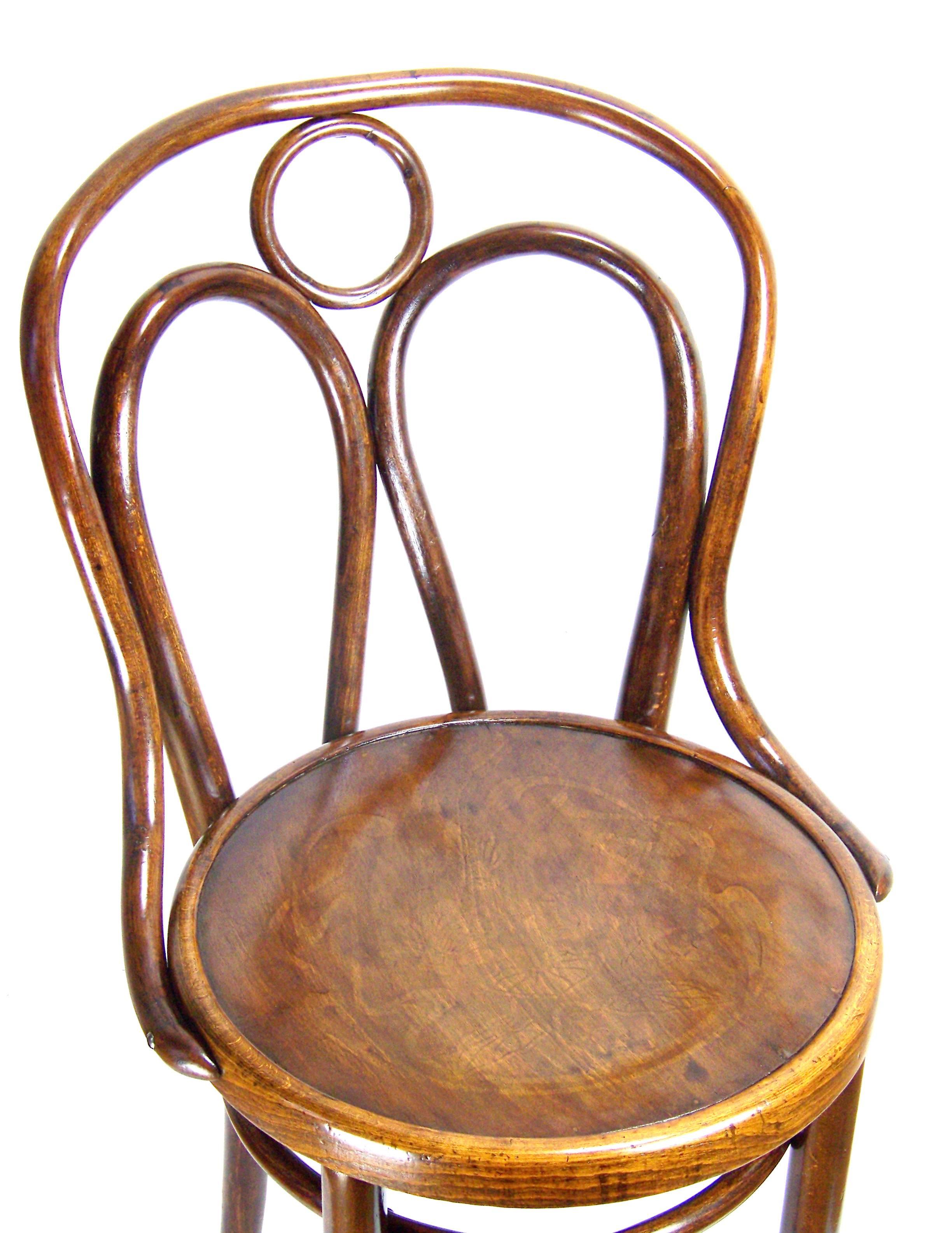 Art Nouveau Viennese Chair J & J Kohn Nr.36, circa 1900