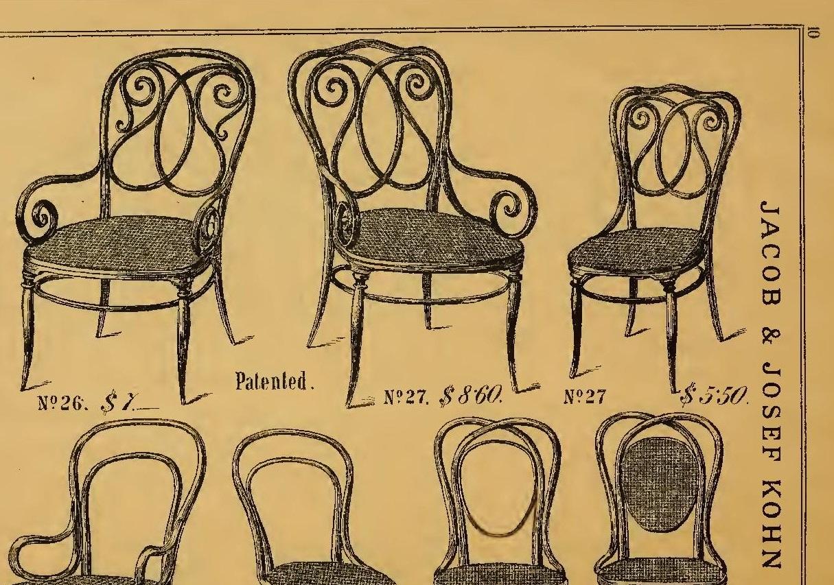 Sedia viennese J&J Kohn Nr.27, dal 1877 in vendita 3