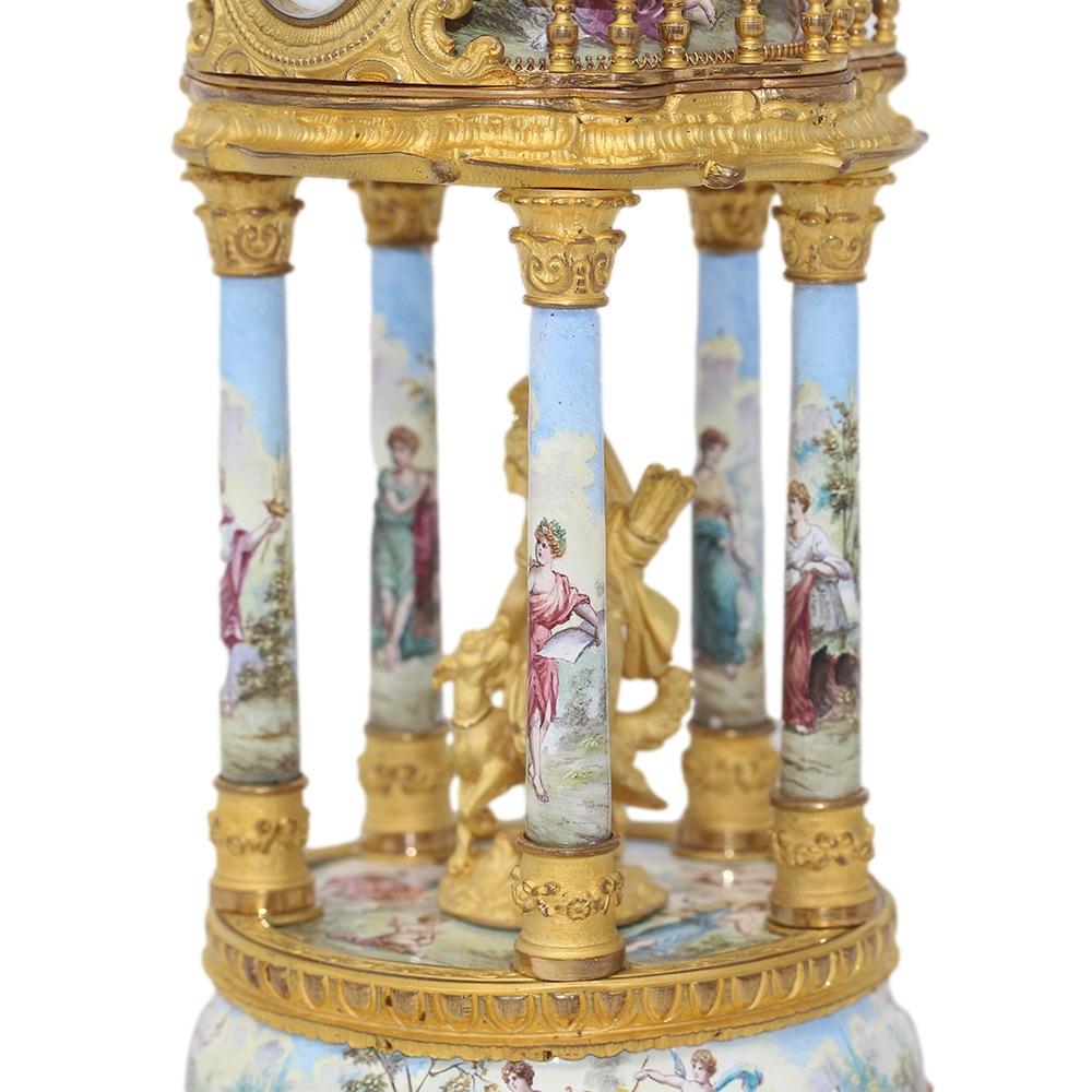 Viennese Classical Enamel Table Clock 2