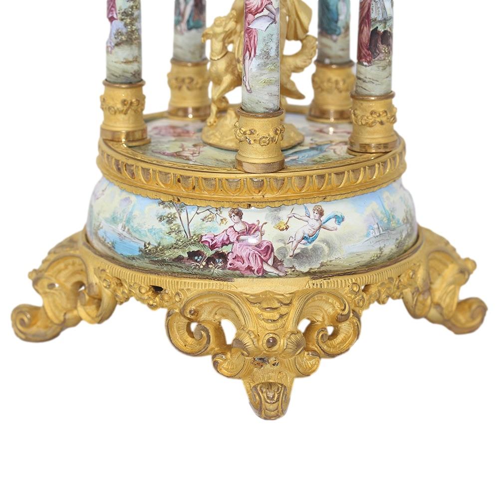 Viennese Classical Enamel Table Clock 3